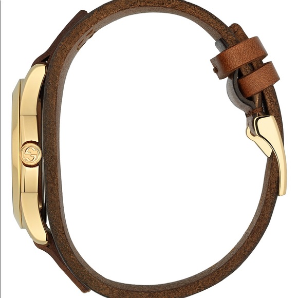 Quartz Gold yellow PVD caseback with Bee Engraving - Picture 7 of 13